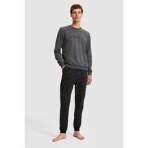 U.S. Polo Assn. Erkek Antrasit Melanj Pijama Takımı 50333262-vr081