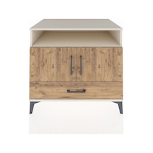 Kronos Şifonyer 3 Raflı Tek Çekmeceli 2 Kapaklı 88x59x80 Aytaşı-çam Aytası