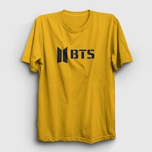 Presmono Unisex Logo Bts T-shirt Sarı