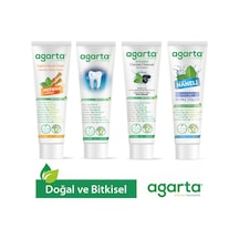 4'lü Set Doğal Florürsüz Misvak Aktif Nane Bitki Özlü Diş Macunu