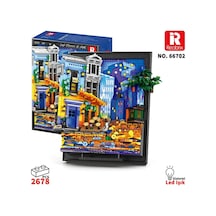 Reobrix Starry Night Cafe Wall Art 66702 Brick Yapım Seti
