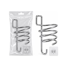 Krt Fön Makinesi Askısı Krom Metal Yapışkan Tasarım