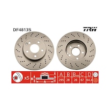 Trw Df4813s Fren Diski Ön Mercedes Amg W204 S204 C204 A2044213612