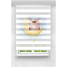 Perdecizade Enxboy Ay Ve Çocuk Dijital Baskılı Zebra Perde-cocuk Odası-stor Perde Renkli