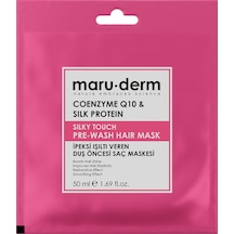 Maru.derm Duş Öncesi Saç Maskesi -coenzyme Q10 & Silk Protein Ipeksi Işıltı Veren Duş Öncesi Saç Maskesi 50 Ml