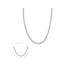 Ferizz 316l Çelik Samanyolu Unisex Zincir Kolye 60 Cm Zn-295 Beyaz