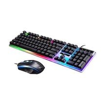 Ally G21 USB Led Işıklı Kablolu Q Klavye Mouse Set