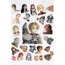 Mushoku Tensei Anime Telefon Laptop Bullet Journal Yapışkanlı Folyo Sticker Paketi 23 Adet Çok Renkli
