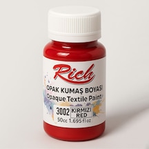 Opak Kumaş Boyası - Opaq Textile Paint 50 Cc - Kırmızı Red 3002 Çok Renkli