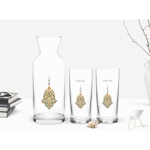 Kişiye Özel Renkli Baskılı İsimli İkili Rakı Bardağı Ve Karaf Hediye Seti-106