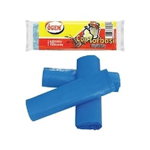 Büyük Boy Çöp Torbası 65 X 80 Cm 10 Lu Rulo X 1 Paket 10 Adet Mavi Çok Renkli