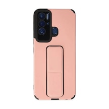 Jenerik Tecno Pova Neo Kılıf Mega Standlı Silikon - Pudra
