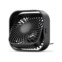 Warmco K51 Masaüstü Vantilatör 3 Kademeli 360 Döner Başlıklı Usb Kablolu Soğutucu Fan Siyah