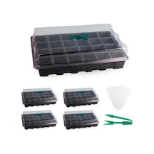 Tohum Başlatma Tepsisi Bitki Başlatma Tepsileri 5 Paket 120 Hücre Üretici Bitki Ekimi Çimlenme Tepsisi Bitki Etiketleri İle Fideler Araçları