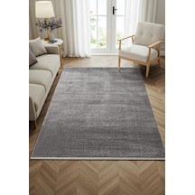 Feel Fl010g Antrasit Gri Halı Modern Desenli Akrilik Tozu Az Salon Halısı Yatak Odası Koridor Halısı