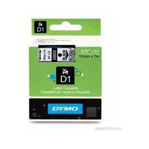 Dymo D1 Şeffaf/Siyah Yedek Şerit 19Mm X 7Mt 45800