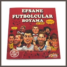 Bezos Efsane Futbolcular Çıkartmalı Maskeli Boyama Kitabı Nxrlvng Çok Renkli