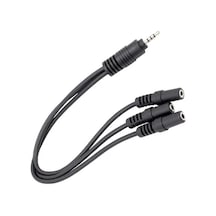 Kulaklık Mikrofon Çoklayıcı 3 Port 3.5 Mm Splitter Çevirici Dönüştürücü Adaptör Pm-4871