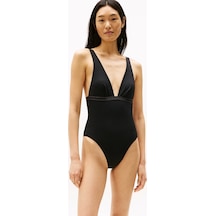 Tommy Hilfiger Plunge One Pıece Rp Ext Kadın Mayo Uw0uw05845bds Siyah