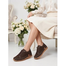 Nesilshoes Nesil Shoes Spil Rc2 Kahve Nubuk Hakiki Deri Kadın Ayakkabı Kahverengi