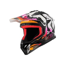 Ls2 Fast 2 Wash Cross Kask Beyaz - Pembe - Siyah