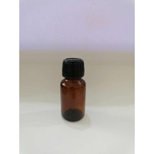 Cam Şişe 30 Ml Ve Plastik Siyah Kapak 25 Adet