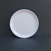 4 Adet Kırılmaz Melamin Düz Tatlı & Yemek Servis Tabağı 28 Cm - Beyaz Beyaz