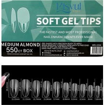 Misyul Jel Tırnak Medium Almond 550'li Paket Soft Jel Tips Mıs-2254