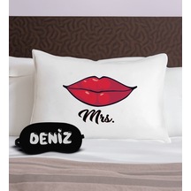 Bk Gift Kişiye Özel Eğlenceli Tasarrımlı Pamuklu Yastık Kılıfı Ve Göz Bandı Uyku Seti-5, Tasarım Ev Tekstili, Uyku Bandı, Ev Hediyesi