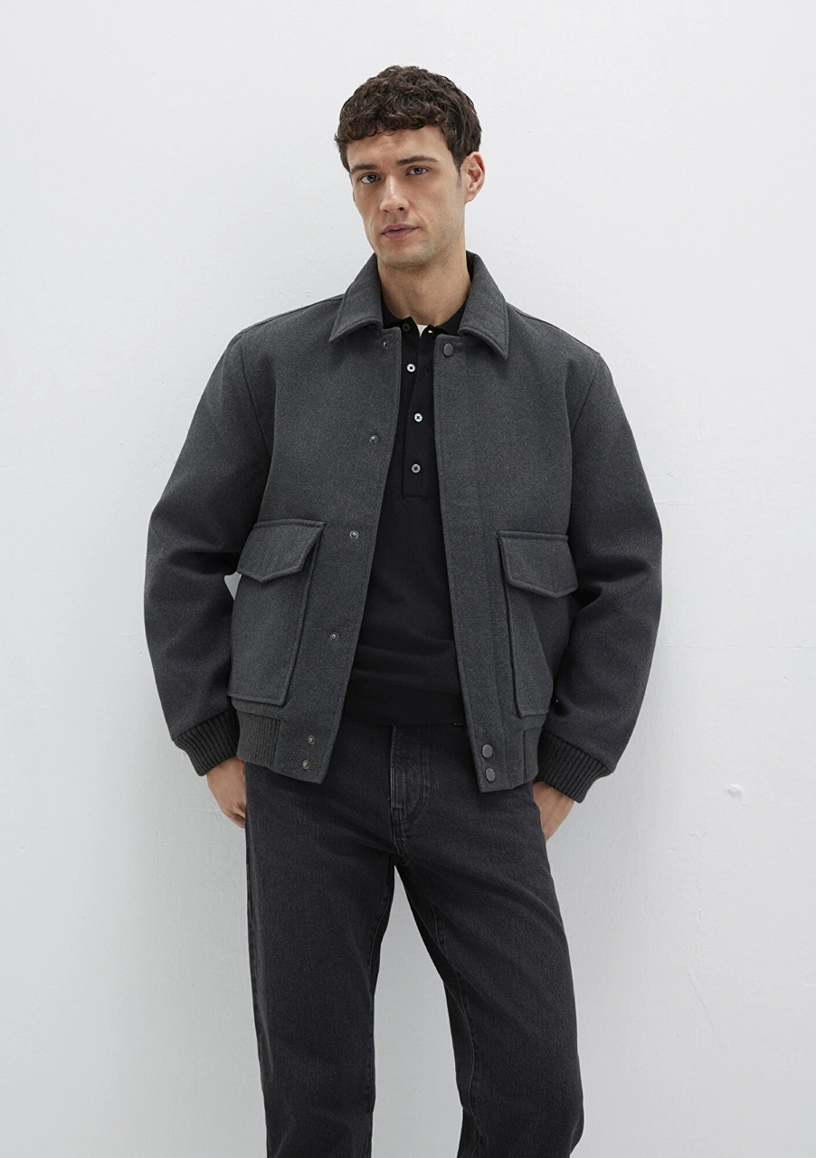 Mavi - Yün Karışımlı Antrasit Ceket 0110658-80023 Antrasit