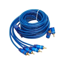 Pm-425 2 Rca Erkek + 4 Rca Erkek 5 Metre Mavi Kablo