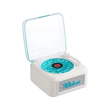 Zenvia Nostalji Mini Plak Görünümlü Radyolu Bluetooth Hoparlör 3d Ses Dalgası Retro Müzik Plak Beyaz Znv2026