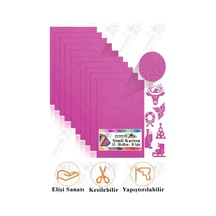 Pembe Simli Karton A3 30x40 Cm 10 Lu 1 Paket Simli Fon Kartonu Parıltılı Kağıt Anasınıfı Kreş Etkinlik Proje Pembe