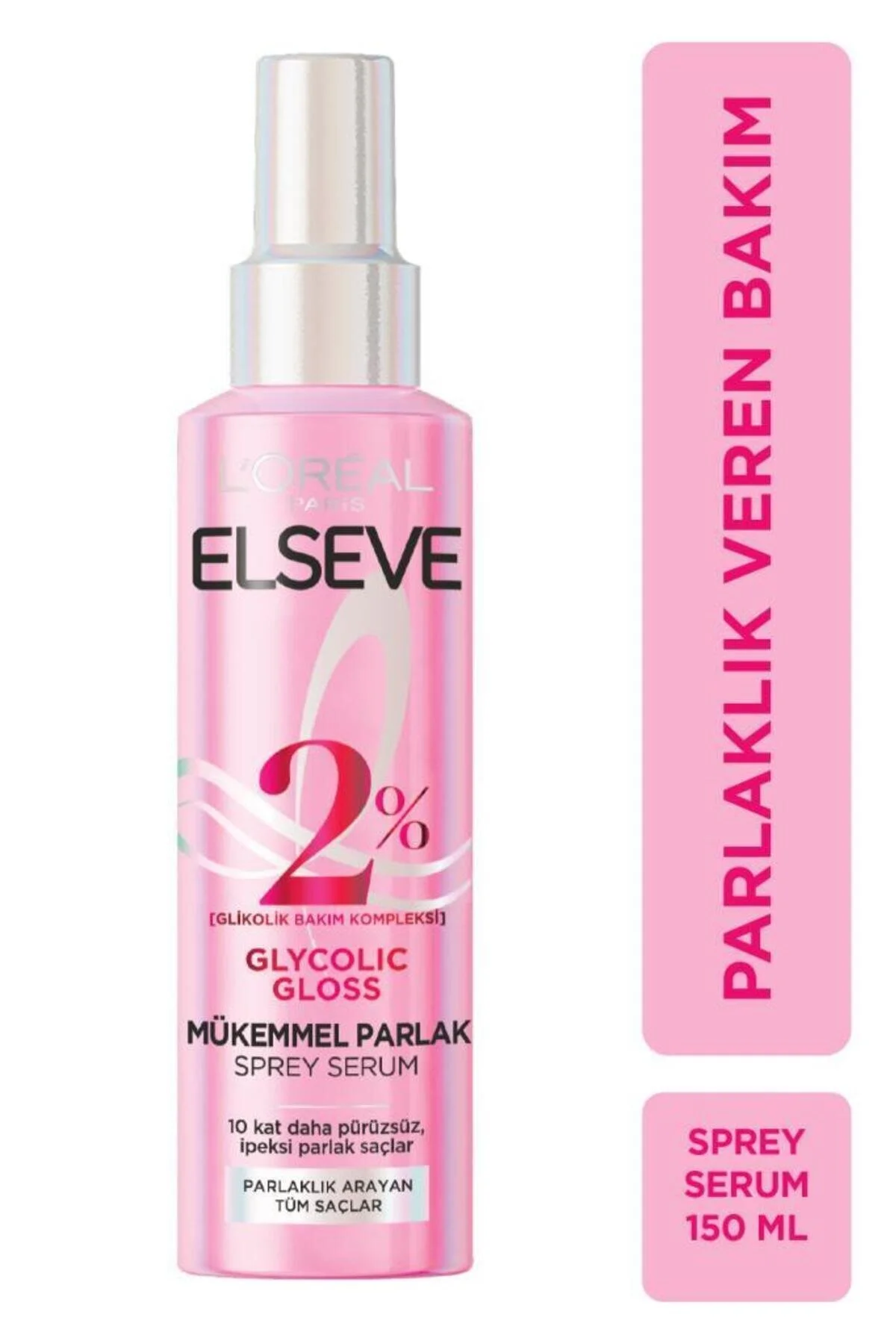 Elseve Glycolic Gloss Mükemmel Parlaklık Veren Saç Bakım Sprey Serum 150 ML