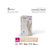 Slimfit Glove Pudrasız Yırtılmaya Dayanıklı Tek Kullanımlık Krem Eldiven 100'lü