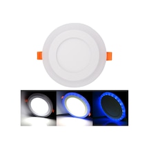 2 Adet Led Panel Mavi-Beyaz 3+3 Watt Çift Renkli Sıva Altı Spot Lamba