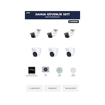 Dahua 6 Kameralı 4mp Güvenlik Kamera Seti 4mp Ip Poe Starlight Dome+bullet 1tb 9 Gün Kayıt