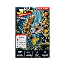 7 Parçalı Eklemli Swimbait 10 Cm 15 Gr Yüzüşlü 3d Gözlü Sarı Turuncu At Çek Avcı Balık Yemi