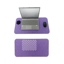 Masa Üstü Mouse Pad Ve Bilgisayar Düzenleyici 70x32 Cm Antibakteriyel Mat Doğal Keçe Mat Masa Koruyucu Altlık Ofis