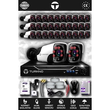 Turkno 32 Kameralı Pania 32 Dış Kamera Set 500 GB HDD Full HD Gece Görüşlü Güvenlik Kamerası Sistemi Turkno 32 Kameralı Pania 32 Dış Kamera Set 500 GB HDD Full HD Gece Görüşlü Güvenlik Kamerası Sistemi