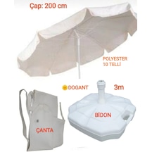 10 Telli Polyester Şemsiye 2 Mt + Bidon + Çanta