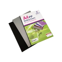 Mapi A4 Pp Metalik Kapak 600 Mic. Gümüs+siyah50 Li