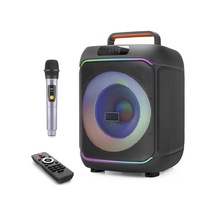 Karaoke Mikrofonlu Bluetooth Hoparlör Fm Radyo 40w 8 İnç Rgb Kumandalı Siyah Jbr818 Evimdeyokyok