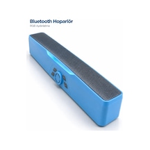 Monitör Altı Kullanıma Uygun Rgb Işıklı Bluetooth Soundbar Hoparlör 1500 Mah Mavi