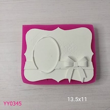 Yy0345 Dikdörtgen İçinde Fiyonk Elips Çerçeve Silikon Kalıp
