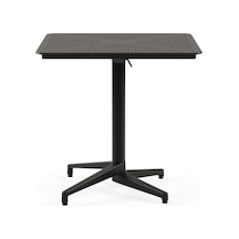 Tr Moon Katlanır Masa 80x80 Cm - Bahçe, Balkon, Kafe, Restoran İçin, İç Ve Dış Mekan Siyah Genel