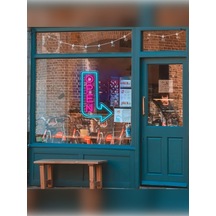Open Neon Tabela Neon Led Open Açık Yazısı Cafe Bar Dükkan Cake Shop 40 X 20 Cm Renkli