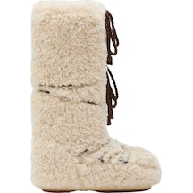 L007 Ecru Bot Kadın 80d1403070 Moon Boot Icon Curly Extra 35-41 Ekru