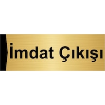 Imdat Çıkışı 5x20cm Altın Renk Metal Yönlendirme Levhası