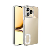 Realme C53 Kılıf Kamera Korumalı Logo Gösteren Klfs Omega Kapak - Gümüş Gümüş